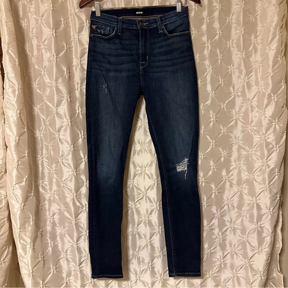 Hudson Blair Super Skinny Jeans Denim Dark Wash Blue High Rise - Picture 1 of 12